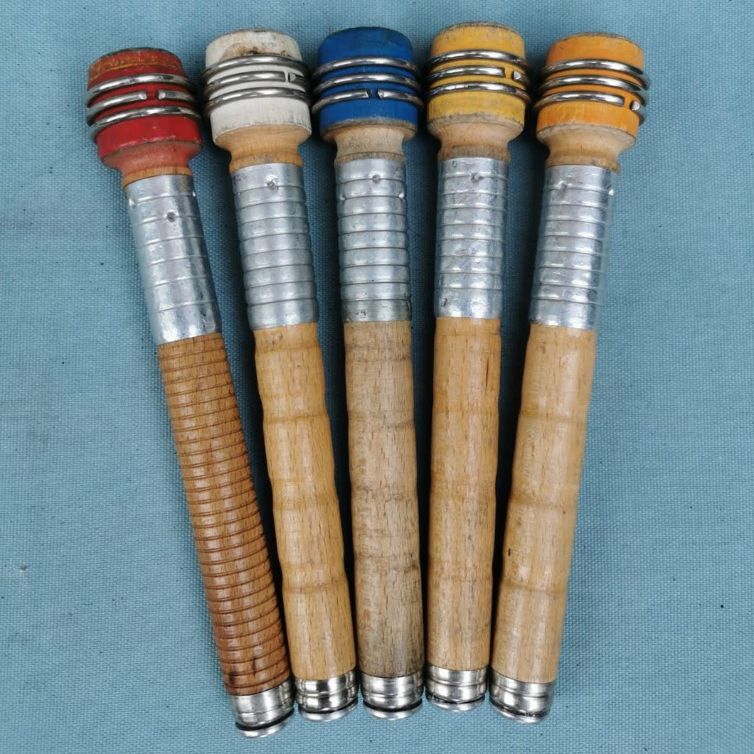 Coloured Antique Weaving Bobbin Tap Handles